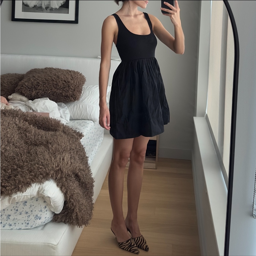Zara Black Mini Sundress with Scoop Neck